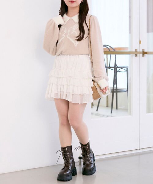 MAJESTIC LEGON(マジェスティックレゴン)の「フワフワtwinsうさぎニット(ニット/セーター・レディース・ホワイト系その他2/ピンク系その他2・MEDIUM)」の8枚目の写真