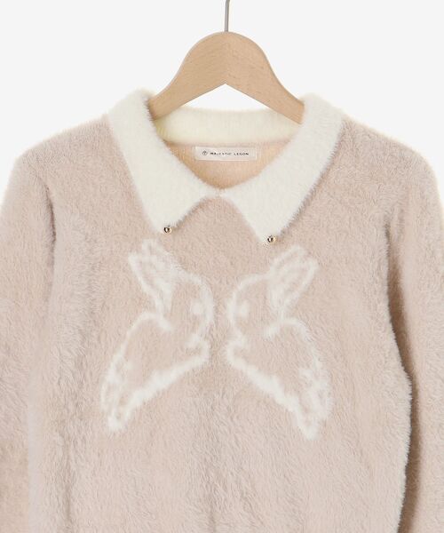 MAJESTIC LEGON(マジェスティックレゴン)の「フワフワtwinsうさぎニット(ニット/セーター・レディース・ホワイト系その他2/ピンク系その他2・MEDIUM)」の17枚目の写真