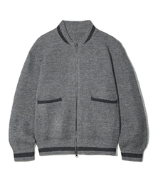 PARTIMENTO（パルティメント）の「スタジアムニットジャケットグレー（スタジャン）」