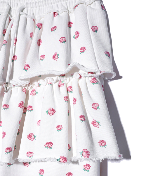 YOUHEE（ユヒ）の「FLOWER PATTERN LAYERD SKIRT PANTS WHITE（その他パンツ・レディース・その他・FREE）」の7枚目の写真