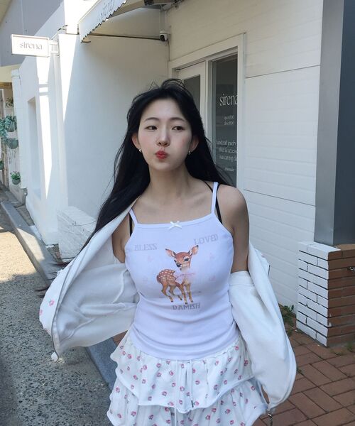 YOUHEE（ユヒ）の「FLOWER PATTERN LAYERD SKIRT PANTS WHITE（その他パンツ・レディース・その他・FREE）」の11枚目の写真