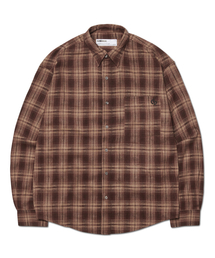 NOMANUAL | FLANNEL CHECK SHIRT - BROWN(シャツ/ブラウス)