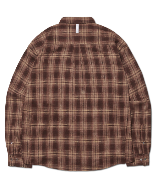 NOMANUAL(NOMANUAL)の「FLANNEL CHECK SHIRT - BROWN(シャツ/ブラウス・レディース・その他・LARGE/X-LARGE/MEDIUM)」の2枚目の写真