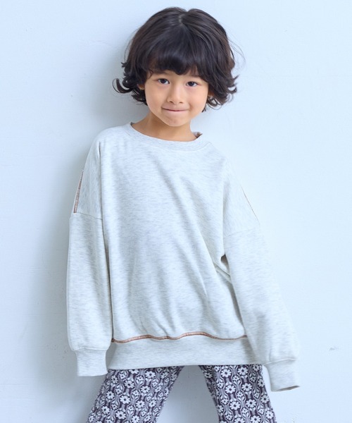 MARKEY'S(マーキーズ)の「裏シャギートレーナー(スウェット・キッズ・グリーン/ホワイト系その他/ピンク/チャコール/オレンジ/ブルー・80/90/95/100/110/120/130/140/150)」の2枚目の写真