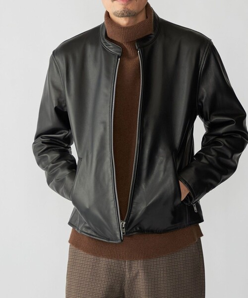 SHIPS: ラムレザー シングル ライダース ジャケット 25FW（ライダース