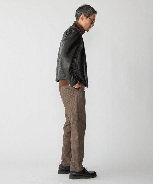 SHIPS（シップス）の「SHIPS: ラムレザー シングル ライダース ジャケット 25FW（ライダースジャケット・メンズ・ブラック・MEDIUM/LARGE）」の21枚目の写真