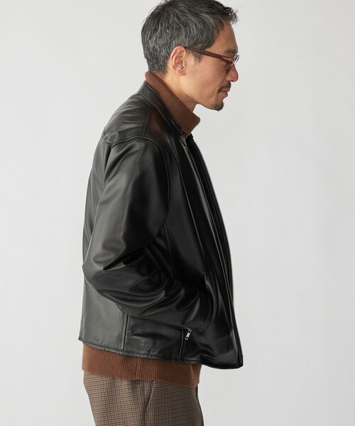 SHIPS: ラムレザー シングル ライダース ジャケット 25FW（ライダース
