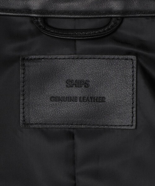 SHIPS（シップス）の「SHIPS: ラムレザー シングル ライダース ジャケット 25FW（ライダースジャケット・メンズ・ブラック・MEDIUM/LARGE）」の14枚目の写真