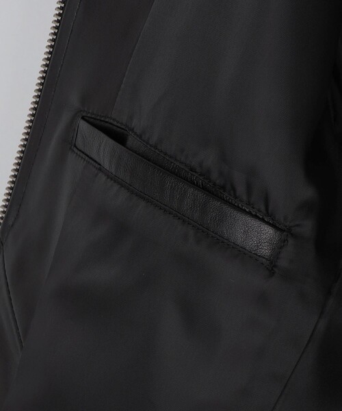 SHIPS（シップス）の「SHIPS: ラムレザー シングル ライダース ジャケット 25FW（ライダースジャケット・メンズ・ブラック・MEDIUM/LARGE）」の15枚目の写真