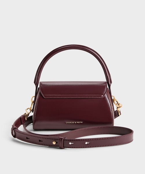 CHARLES & KEITH(チャールズ & キース)の「Kaila カイラ フラップトップハンドルバッグ(ハンドバッグ・レディース・ブラック/ワインレッド・S)」の11枚目の写真