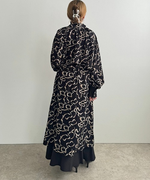 LHELBIE（レルビエ）の「アソートボウタイブラウス（シャツ/ブラウス・レディース・ブラウン/ホワイト×ブラック/ブラック/オフホワイト・M）」の16枚目の写真