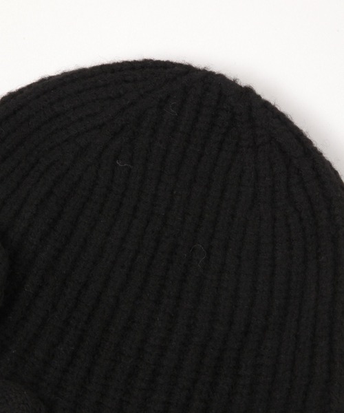 LEPSIM（レプシィム）の「フライトニットキャップ　598104（ニットキャップ/ビーニー・レディース・ブラック/グレー・ONE SIZE）」の4枚目の写真