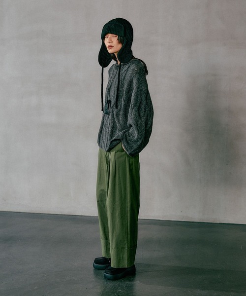 LEPSIM（レプシィム）の「フライトニットキャップ　598104（ニットキャップ/ビーニー・レディース・ブラック/グレー・ONE SIZE）」の15枚目の写真