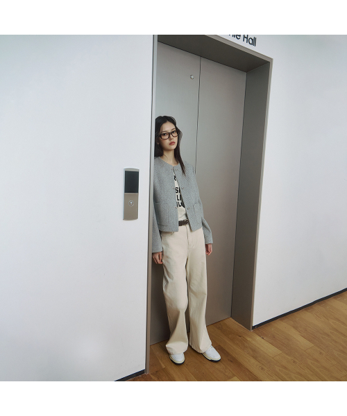 LAP（ラップ）の「起毛ウォッシングコットンストレートパンツ AR4DPB62（その他パンツ・レディース・ブラック/アイボリー・SMALL/MEDIUM）」の3枚目の写真