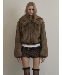 SETUP-EXE（セットアップイーエックスイー）の「FUR SHORT JACKET / BEIGE（ムートンコート）」