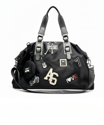 COMON＋（コモンプラス）の「スーツケースに掛けられる ワッペンデザイン キャリーオン 2WAYボストンバッグ（ボストンバッグ）」