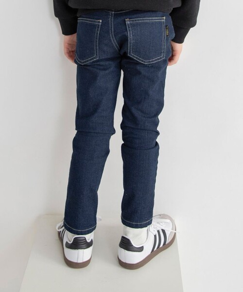BRANSHES(ブランシェス)の「【あったか/フィットストレート】プレミアムストレッチ裏起毛デニムロングパンツ(デニムパンツ・キッズ・ネイビー/ブラック・150/120/110/140/130/100/90)」の1枚目の写真