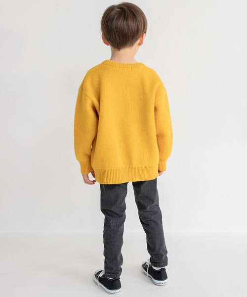 BRANSHES(ブランシェス)の「【あったか/フィットストレート】プレミアムストレッチ裏起毛デニムロングパンツ(デニムパンツ・キッズ・ネイビー/ブラック・150/120/110/140/130/100/90)」の14枚目の写真