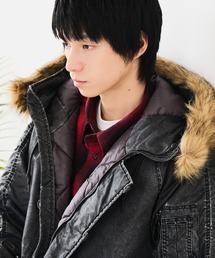 UNIIT（ユニット）の「【UNIIT/ユニット】ヴィンテージナイロンN-2B オーバーサイズ  古着加工 衿ファー（ミリタリージャケット・メンズ）」