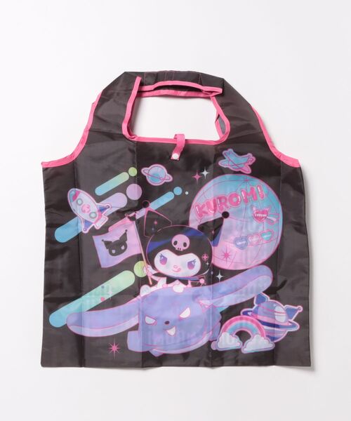 sanrio(サンリオ)の「【 sanrio 】 サンリオキャラクターズ くるくるショッピングバッグA 25W11(エコバッグ/サブバッグ・レディース・ブラック/ピンク・FREE)」の2枚目の写真