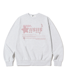 PAGESIISII（ページシシ）の「ライトピンククロムシシスタープリントスウェットホワイトメランジ（スウェット）」