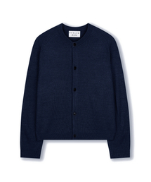 BESLOW（ビースロー）の「[ビスルーXデリック]クルーネックショートカーディガンダークブルー（カーディガン/ボレロ）」