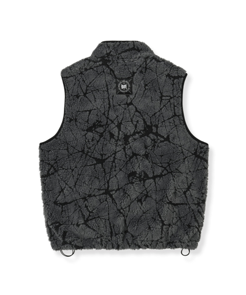 SPRAWL FLEECE PATTERN VEST - CHARCOAL（ベスト）｜BROWNBREATH