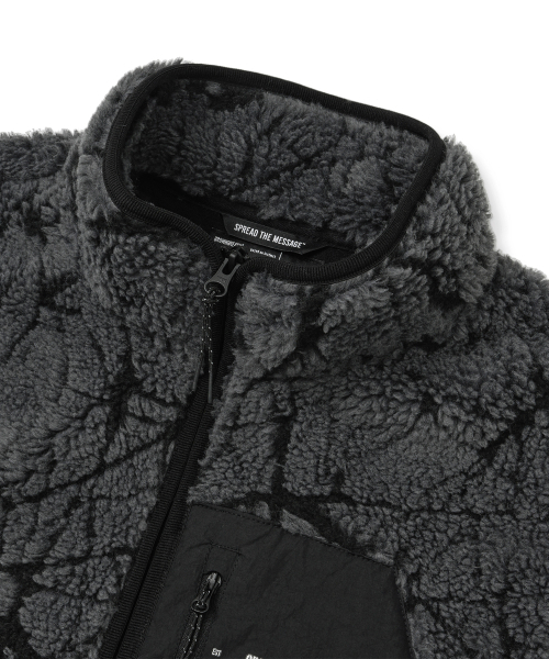 SPRAWL FLEECE PATTERN VEST - CHARCOAL（ベスト）｜BROWNBREATH