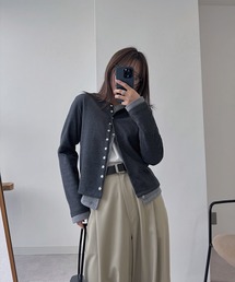 shell button layered color tops