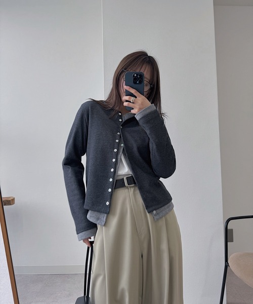 shell button layered color tops