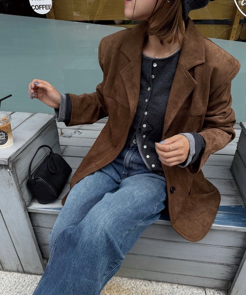 nananamoe(ナナナモエ)の「shell button layered color tops(カーディガン/ボレロ・レディース・チャコールグレー/杢グレー/ホワイト系その他/レッド・FREE)」の16枚目の写真
