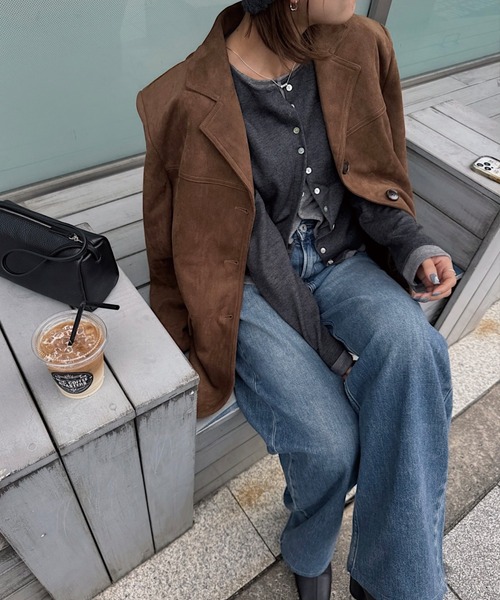 nananamoe(ナナナモエ)の「shell button layered color tops(カーディガン/ボレロ・レディース・チャコールグレー/杢グレー/ホワイト系その他/レッド・FREE)」の19枚目の写真