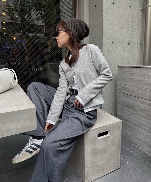 nananamoe(ナナナモエ)の「shell button layered color tops(カーディガン/ボレロ・レディース・チャコールグレー/杢グレー/ホワイト系その他/レッド・FREE)」の21枚目の写真