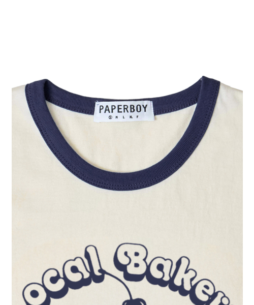 PAPERBOY(ペーパーボーイ)の「チェリーリンガー半袖Tシャツ-ネイビー(Tシャツ/カットソー・レディース・その他・SMALL/MEDIUM)」の5枚目の写真