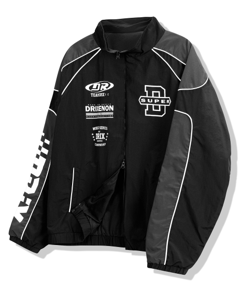 DRIX(ドリックス)の「配色パイピングレーシングジャケット_ブラック(ナイロンジャケット・メンズ・その他・XX-LARGE/MEDIUM/LARGE/X-LARGE)」の4枚目の写真