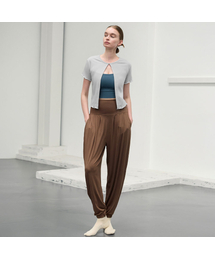 DEVIWEAR（デヴィウェア）の「女性ヨガウェア DEVI-B0086-ブラウン ピラティスレオタード ハーレムパンツ（その他パンツ）」