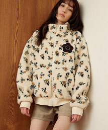 PUBLUX（パブリュクス）の「MARY QUANT × PUBLUX/マリークワント 花柄 ボアブルゾン　限定展開（その他アウター）」