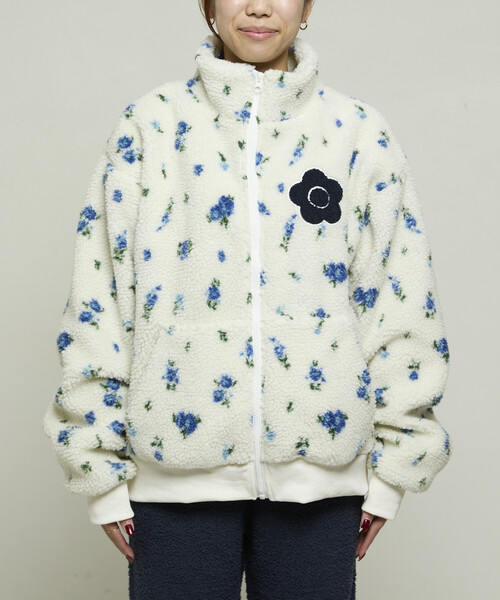 MARY QUANT × PUBLUX/マリークワント 花柄 ボアブルゾン 限定展開
