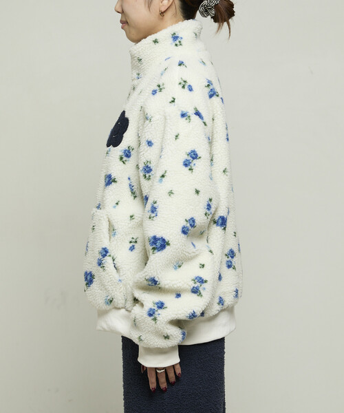 PUBLUX（パブリュクス）の「MARY QUANT × PUBLUX/マリークワント 花柄 ボアブルゾン　限定展開（その他アウター・レディース・オフホワイト/ベージュ・ﾌﾘ-）」の21枚目の写真