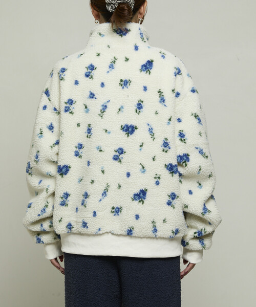 PUBLUX（パブリュクス）の「MARY QUANT × PUBLUX/マリークワント 花柄 ボアブルゾン　限定展開（その他アウター・レディース・オフホワイト/ベージュ・ﾌﾘ-）」の22枚目の写真