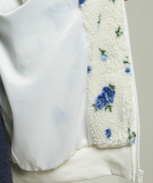 PUBLUX（パブリュクス）の「MARY QUANT × PUBLUX/マリークワント 花柄 ボアブルゾン　限定展開（その他アウター・レディース・オフホワイト/ベージュ・ﾌﾘ-）」の19枚目の写真