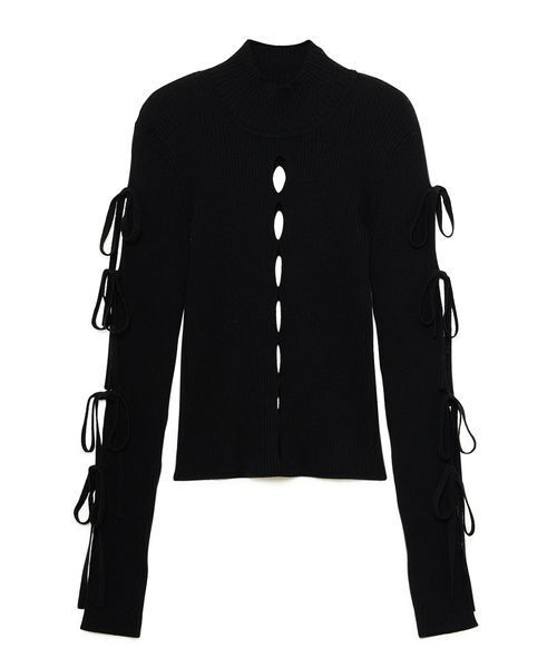 SORIN(ソリン )の「Ribbon Eyelet Top/リボンアイレットトップ(ニット/セーター・レディース・レッド/ホワイト/ブラック・38)」の7枚目の写真