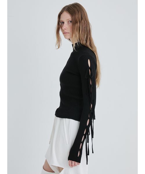 SORIN(ソリン )の「Ribbon Eyelet Top/リボンアイレットトップ(ニット/セーター・レディース・レッド/ホワイト/ブラック・38)」の10枚目の写真