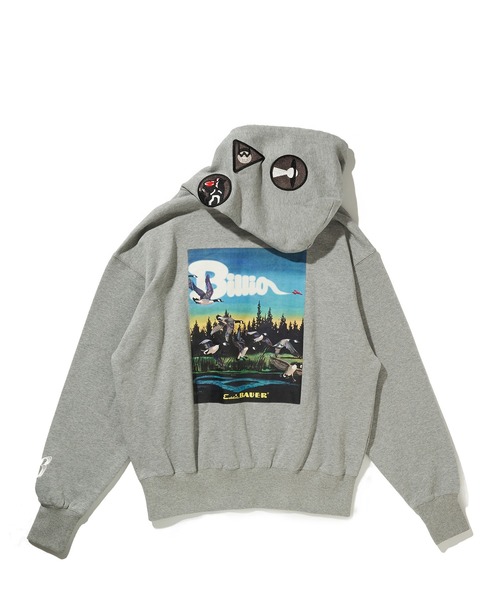 Eddie Bauer(エディーバウアー)の「BILLIONAIRE BOYS CLUB×Eddie Bauer / コットンフーディ(パーカー・メンズ・杢グレー/ブラック・L/M)」の1枚目の写真