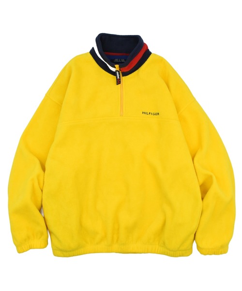 LABORATORY R(ラボラトリーアール)の「【USED】90’s TOMMY HILFIGER ハーフジップ フリースプルオーバー(その他トップス・メンズ・イエロー・X-LARGE)」の1枚目の写真