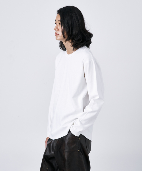 B.C STOCK(ベーセーストック)の「《追加》裏起毛 ハニカムサーマル ロングスリーブTシャツ(Tシャツ/カットソー・メンズ・ホワイト/ホワイト系その他・SMALL/MEDIUM/LARGE)」の5枚目の写真