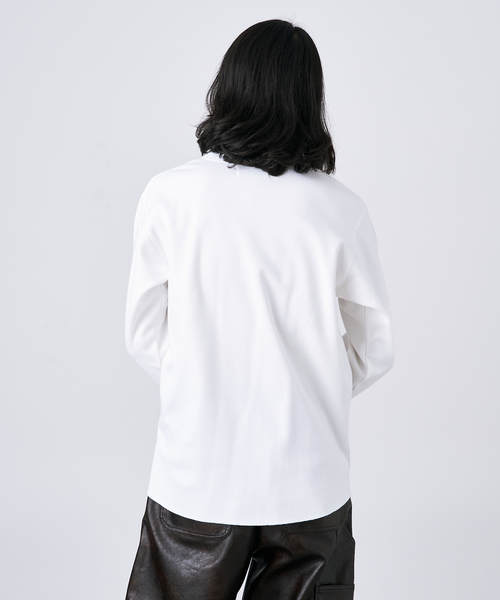 B.C STOCK(ベーセーストック)の「《追加》裏起毛 ハニカムサーマル ロングスリーブTシャツ(Tシャツ/カットソー・メンズ・ホワイト/ホワイト系その他・SMALL/MEDIUM/LARGE)」の6枚目の写真