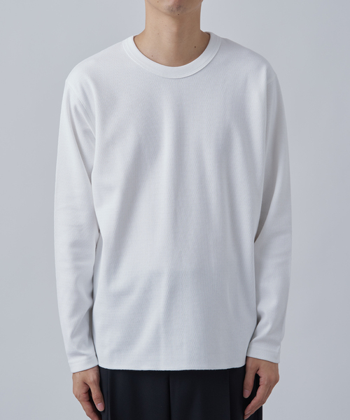 B.C STOCK(ベーセーストック)の「《追加》裏起毛 ハニカムサーマル ロングスリーブTシャツ(Tシャツ/カットソー・メンズ・ホワイト/ホワイト系その他・SMALL/MEDIUM/LARGE)」の7枚目の写真