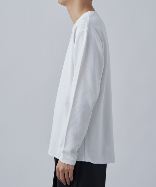 B.C STOCK(ベーセーストック)の「《追加》裏起毛 ハニカムサーマル ロングスリーブTシャツ(Tシャツ/カットソー・メンズ・ホワイト/ホワイト系その他・SMALL/MEDIUM/LARGE)」の8枚目の写真