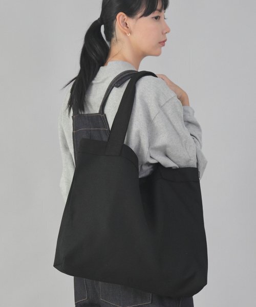 SAINTCREW(セントクルー)の「ミニマルビッグサイズショルダーバッグ MBS-122 ブラックブラック(エコバッグ/サブバッグ・メンズ・その他・フリー)」の4枚目の写真